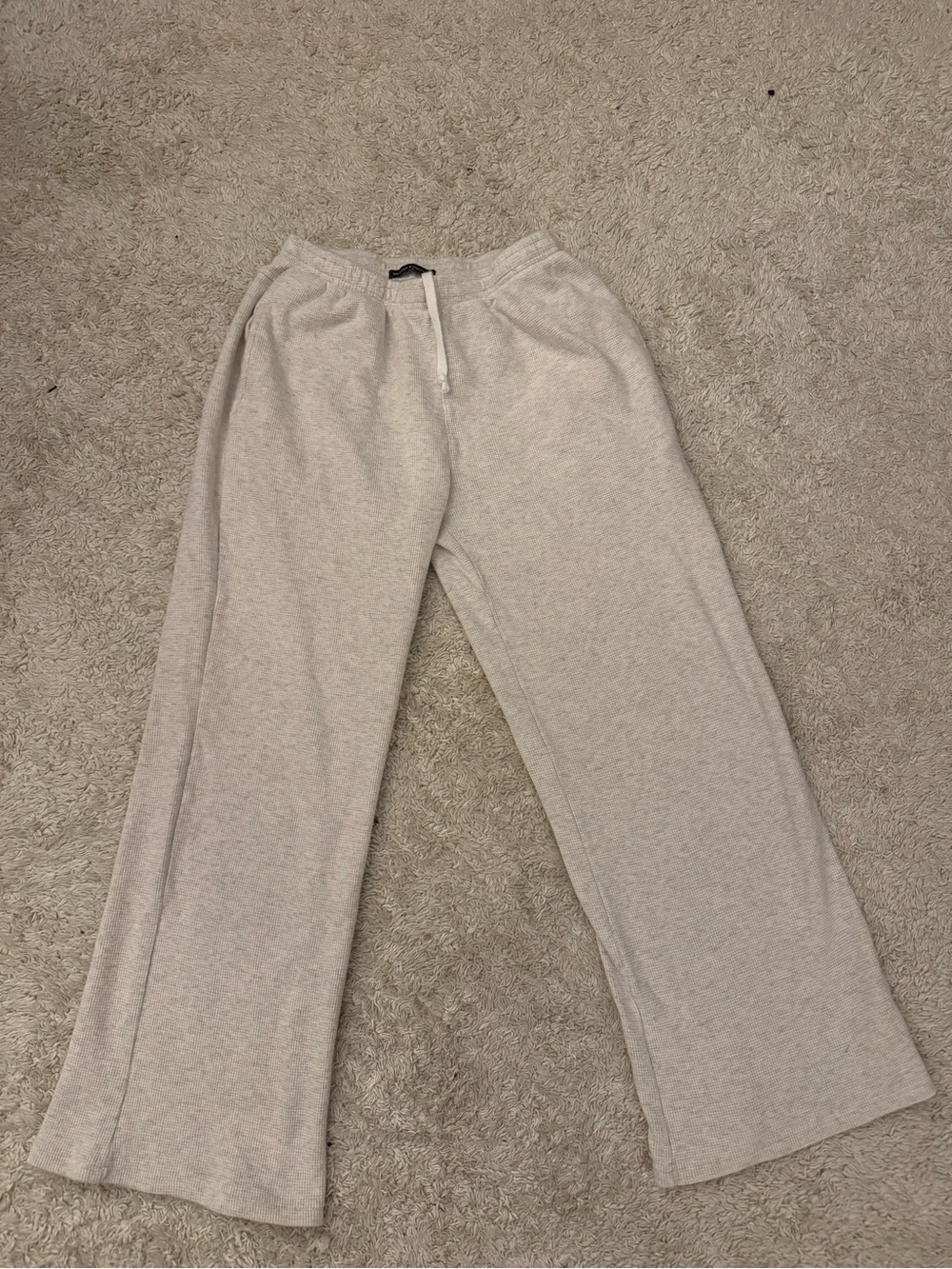Brandy Melville Grey Waffle Sweatpants
